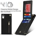 thumbnail image 5 of Crossbody Phone Case for iPhone XR Case with Card Holder for Women,iPhone XR Case Wallet with Strap Lanyard for Men,PU Leather Magnetic Clasp with Kickstand 6.1", Black, 5 of 18