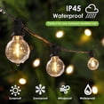 thumbnail image 6 of Outdoor String Lights - Waterproof Globe Patio Lights 30 Ft with 10 G40 Shatterproof LED Bulbs, Connectable Commercial Hanging Light for Backyard, Bistro, Porch, Cafe, Deck, Garden, 6 of 6