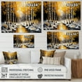 thumbnail image 4 of Designart Monochrome Golden Birch Trees By The River I Canvas Wall Art, 4 of 5