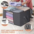 thumbnail image 4 of 6 Pack 90L Storage Bags, Large clothes storage bags with Zips Durable Handles, 4 of 5