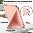 thumbnail image 4 of Funda protectora delgada inteligente de material cuero con solapa suave, para Fire HD10 plus 2021 and Sleep, con magnéticos ángulos de oro Yotijar Funda protectora para tableta, 4 of 8