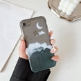 thumbnail image 5 of Case for iPhone 7/8/SE 4.7 inch, Clear Soft Bumper Protective Retro Color Snow Mountain Moon Transparent Phone Case - Green, 5 of 5