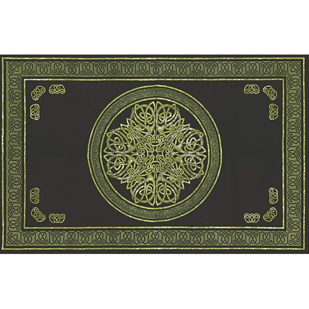 Celtic Tapestry Bedspread Queen Thin Cotton Throw Beach Blanket Bed Sheet Bedding King Dorm Black Green Com Celtic Tapestry Bedspread Queen, Tapestry Bedding King