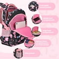 thumbnail image 5 of Kids School Backpack Set for Girls, 3 in 1 School Bag with Lunch Bag & Pencil Case for Primary Middle Students - Black, 5 of 9