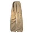 thumbnail image 2 of Aueoeo Cargo Pants For Men Sweatpants Open Bottom Baggy Sweat Pants Straight Leg Gym Cargo Sweats Pants with Pockets Khaki 4X-Large, 2 of 7