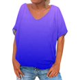 thumbnail image 1 of Posijego T-Shirts à Col en V pour Femmes, Chemise à Manches Courtes Imprimée, Pyjama Décontracté d'Été pour Femmes, 1 of 2