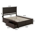 thumbnail image 7 of Madison Platform Bed with Flat Panel Foot Board and 2 Urban Bed Drawers in Multiple Colors and Sizes, 7 of 7