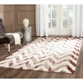 SAFAVIEH Dip Dye Lara Overdyed Chevron Runner Rug, Ivory/Navy, 2'3" x 8