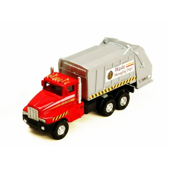 Garbage Truck, Red - Showcasts 9911DG - 6 Inch Scale Diecast Model Replica (Brand New, but NOT IN BOX)