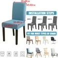 thumbnail image 3 of Elastic Chair Cover for Dining Room Wedding Banquet Hotel Solid Jacquard Chair Cover Stretch Chair Cover, 3 of 7