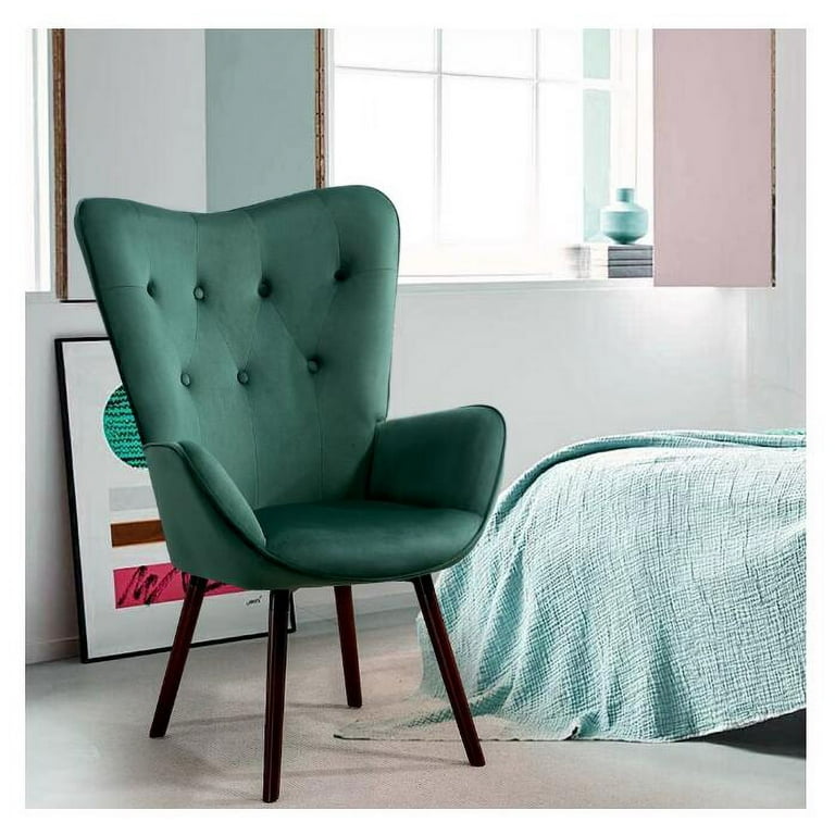 Green plush chair hot sale