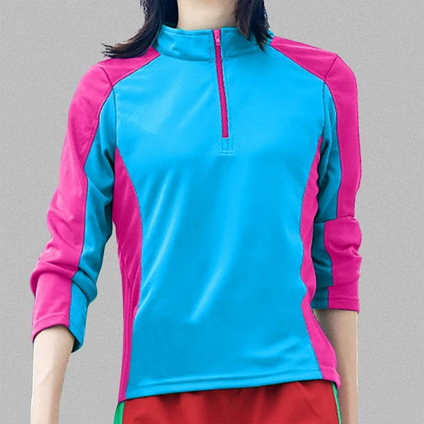 MHFRRA Camiseta de Manga Larga con Protección Solar para Mujer, Ligera, de Secado Rápido, para deportes Al Aire Libre, Senderismo y Montañismo. Azul Cielo