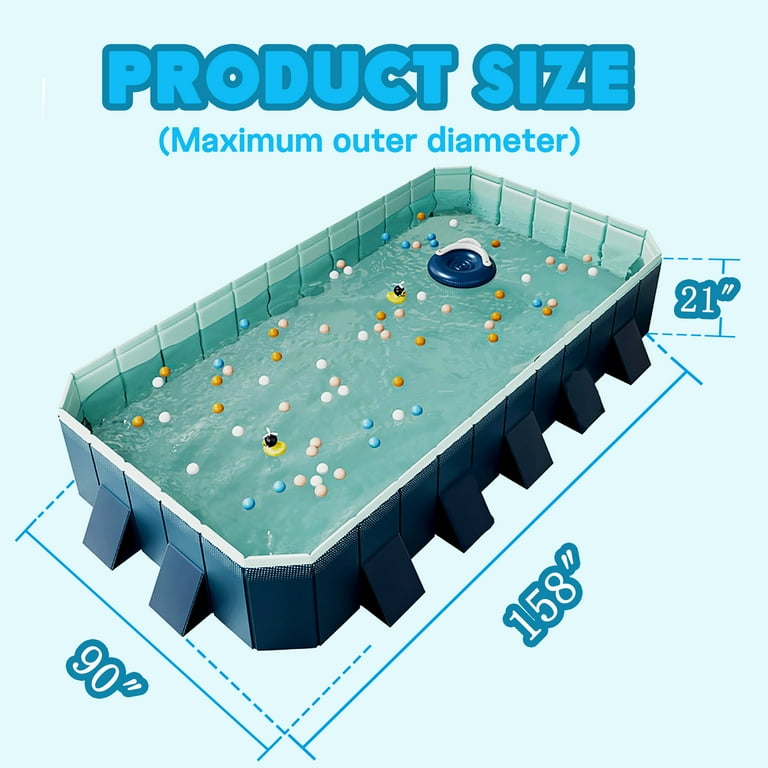 Hyindoor Outdoor Foldable Non-Inflatable Adults and Kids Swimming