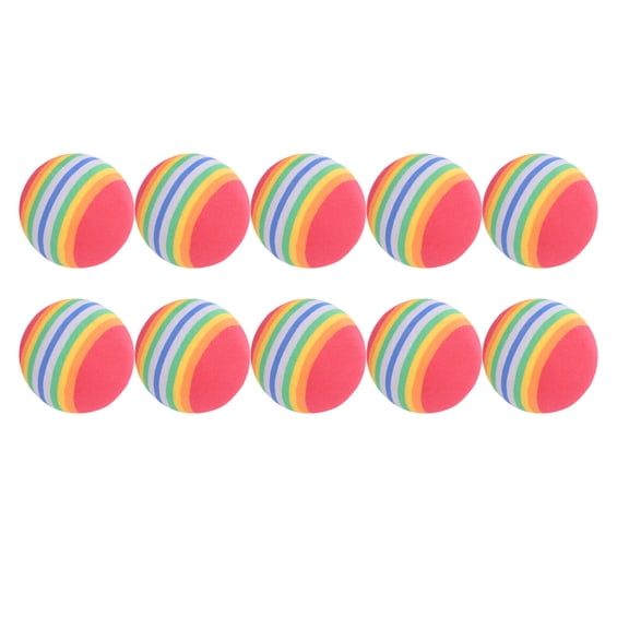10 pelotas de esponja de colores arcoíris para practicar en interiores (color aleatorio)