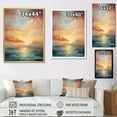 thumbnail image 4 of Designart "Ocean Sunset Celestial Euphony" Landscape & Nature Floater Framed Wall Art Living Room, 4 of 7