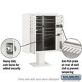 thumbnail image 3 of Salsbury Industries Pedestal Mounted 9 Door Front Load  4C Horizontal Cluster Box Unit with 2 Parcel Lockers, 3 of 7