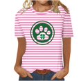 thumbnail image 1 of Camisetas Casuales de Mujer Nueva Moda Impresa Cuello Tripulado Manga Corta, Top Ligero para Diario Y Fiesta, 1 of 4