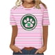 thumbnail image 1 of Camisetas Casuales de Mujer Nueva Moda Impresa Cuello Tripulado Manga Corta, Top Ligero para Diario Y Fiesta, 1 of 4