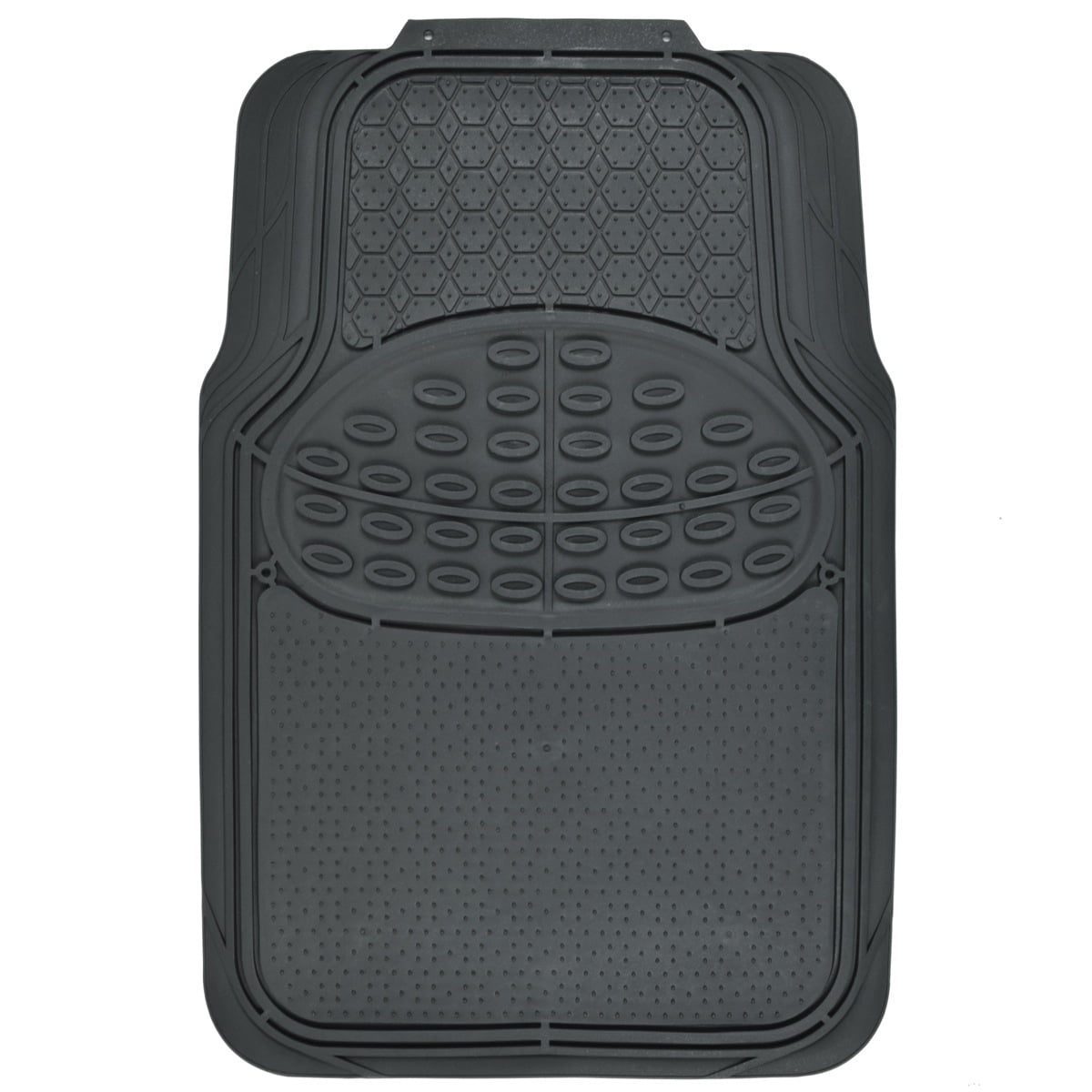 BDK Heavy Duty Blue Rubber Car Mats Full Set - Universal Trim-To-Fit All Weather Floor Mats - Floor Mats for Car Accessories - Front & Back Interior Floor Mats for Truck Accessories