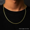 thumbnail image 2 of LoveBling 10k White Gold 4mm Solid Miami Cuban Link Chain Necklace with Secure Box Lock (28"), 2 of 5