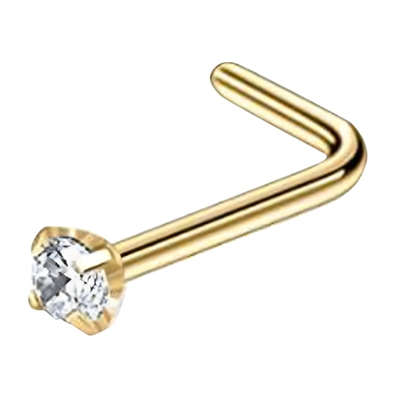 DESIGNICE Stainless Steel Nose Rings Hoop Studs Body Piercing Jewelry Nose Ring Hoop for Women, Nostril Piercing Jewelry (Gold, One Size)