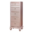 thumbnail image 2 of Home Square Set of 2 Wood Dresser and Swivel Chest with Mirror in Rose Gold, 2 of 12