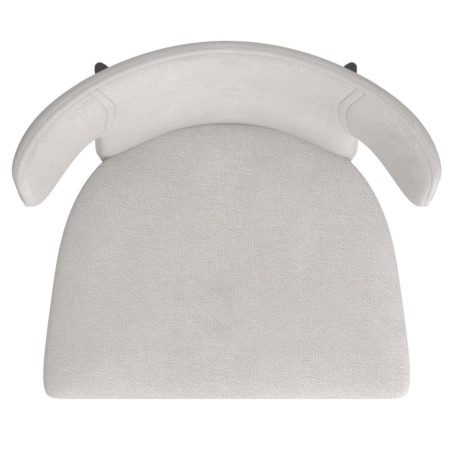 Contemporary Fabric and Metal Dining Chair, Set of 2 - Beige and Black