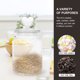 thumbnail image 3 of EeaseMX Tarro de vidrio para almacenar miel, dulces y cereales con tapa a prueba de polvo., 3 of 8