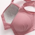 thumbnail image 4 of Sports Bra Women Sexy Lace Front Button Shaping Cup Adjustable Shoulder Strap Large Size Bra,Pink Nylon Underwear 44, 4 of 8