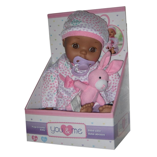 You & Me Hugs and Holds Toys R Us Baby Doll w/ Pink Plush Bunny