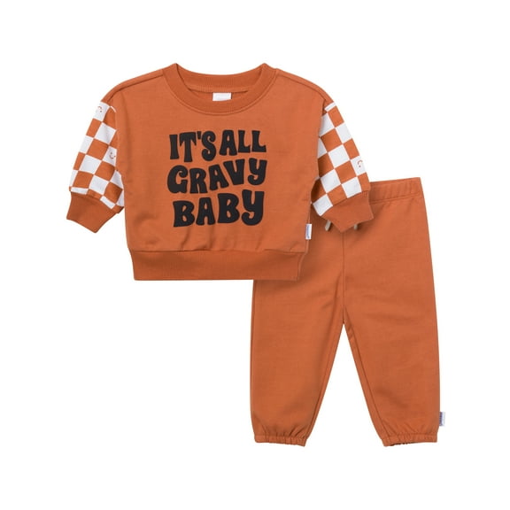 Onesies Brand Boys 2Pc Pant and Sweatshirt Set 0/3 Months - 24 Months