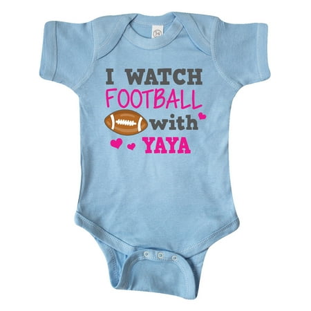 

Inktastic I Watch Football with My Yaya Gift Baby Girl Bodysuit