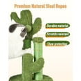 thumbnail image 4 of Vibrant Life Cactus Cat Scratching Post with Toy Ball, Green, 4 of 9