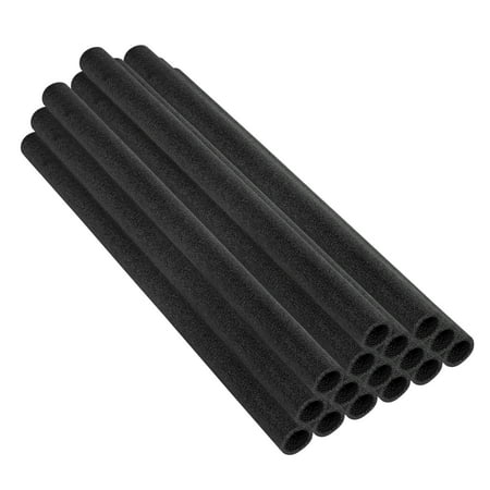 33 Inch Trampoline Pole Foam sleeves, fits for 1" Diameter Pole - Set of 16 -Black