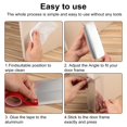 thumbnail image 5 of Sylvtty 4 Pcs Garage Door Seal Guards Metal Weatherproofing Shield Door Sweep Barrier with Adhesive Tape for Indoor Outdoor Home Garage, 5 of 6