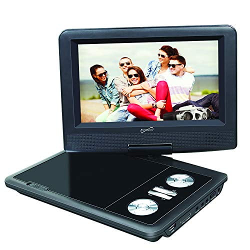 Supersonic Sc 257 Portable Dvd Player 7 And Digital Tv Usb And Sd Inputs With Built In Lithium Ion Battery And Swivel Display Walmart Com Walmart Com