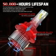 thumbnail image 5 of For Nissan Juke 2011-2014 9007/HB5+H11/H8 LED Headlight 6000K Fog Light Bulbs Kit，Pack of 4, 5 of 13