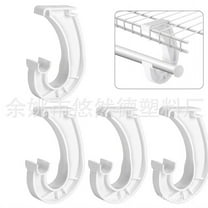 LEXSOMEO Closet Rod Support Hanging Closet Rod Support 3/4 Closet Shelf Rod Holder Sturdy J-Shaped Closet Bracket Hanger for Cabinets