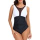 thumbnail image 5 of Traje de baño de una pieza para mujer, conjuntos de bikini para mujer, traje de baño deportivo de verano ajustado de color liso para mujer, traje de baño de poliéster para mujer, 5 of 8