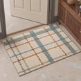 thumbnail image 5 of 5x7 Washable Rugs for Living Room, Non Slip Low Pile Area Rugs, Machine Washable Lightweight Print Pattern Rug for Bedroom, Farmhouse Decor, Plaid Ivory, 5 of 5