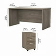 thumbnail image 2 of Studio C 60W x 30D Office Desk with Drawers in Modern Hickory - Engineered Wood, 2 of 10