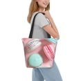 thumbnail image 2 of Pofeuu Pastel Macarons Delight Print Women Fashion Shoulder Handbags Top Handle Satchel Bags Tote Shoulder Shopping Bag Stylish Canvas Tote Bag, 2 of 6