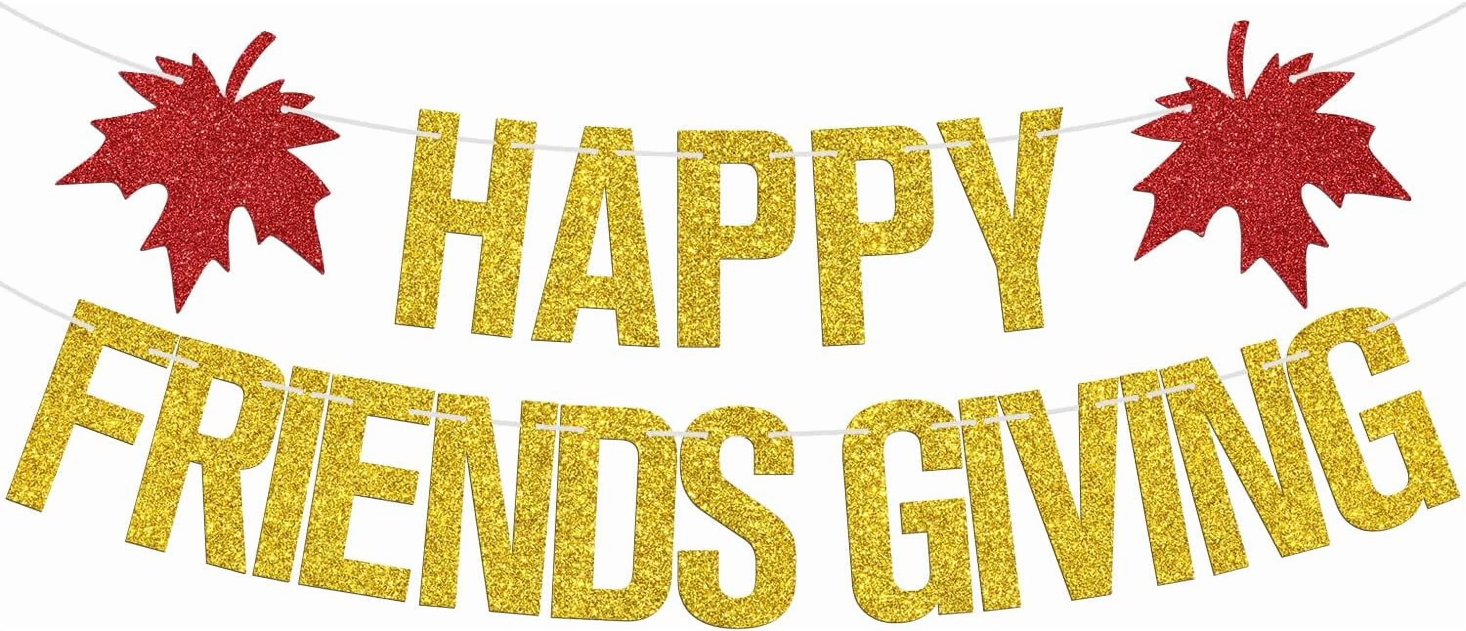Happy Friendsgiving Yard Banner - X-Large 120x20 Inch Cloth Sign For Thanksgiving Outdoor Party Decor - View #8