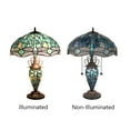 thumbnail image 5 of CHLOE Lighting Sunniva Dragonfly Tiffany-Style 3-Light Double Lit Table Lamp 16" Shade, 5 of 8