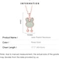 thumbnail image 2 of 14K Gold Jade Rabbit Necklace, Delicate Rabbit Pendant Necklace - Perfect Birthday and Mother's Day Gift for Mother, Wife and Girlfriend, 2 of 4