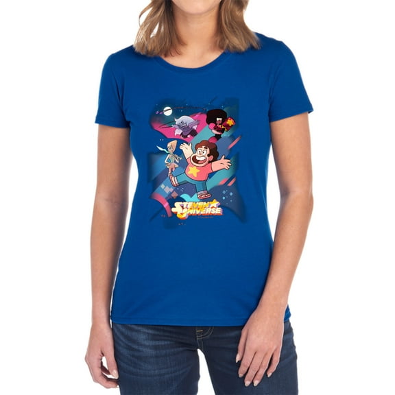 Steven Universe Group Shot Women's T Shirt, Royal, Medium