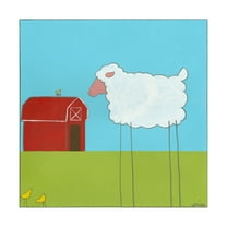 Trademark Fine Art 'Stick leg Sheep II Childrens Art' Canvas Art by June Erica Vess