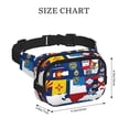 thumbnail image 4 of Rateoe The Map Of United States Print Fanny Pack Belt Bag for Women and Men, Square Double-Layer Waterproof Waist Pack with Adjustable Strap for Hiking, Jogging, Cycling, 4 of 9