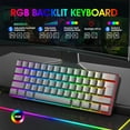 thumbnail image 3 of TEMOGU-60% Wired Gaming Keyboard, RGB Backlit Ultra-Compact 61 Keys 60 Percent Mini Gaming Keyboard for PC/Mac Gamer, Typist, Travel, Easy to Carry on Business Trip(Iron Grey), 3 of 4