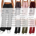thumbnail image 3 of Mifsaly Baggy Cargo Pants Women Wide Leg Parachute Pants Adjustable Drawstring Hem Loose Casual Workout Athletic Bottoms with Multi Pockets Red,XS, 3 of 6